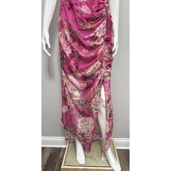 Sau Lee 10 Freida Silk Pink Floral Dress Party Wedding Event Summer Vacation - Picture 12 of 16